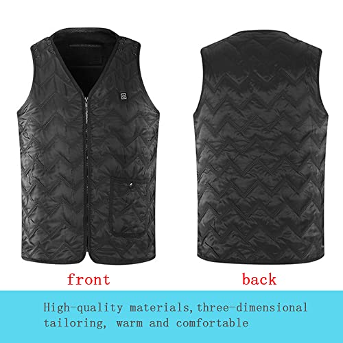 Image of AngelReally Heated Vest Adjustable Size Warm Vest with 5 Heating areas, USB Rechargeable Heated Jacket,Washable Electric Vest for Men Women