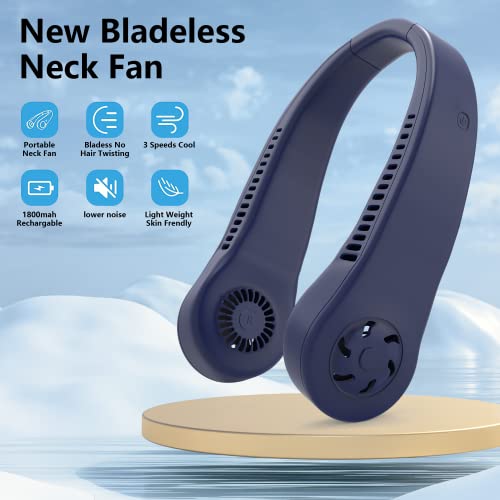 Cindylary Portable Neck Fan, Personal Bladeless Wearable With Portable 360°Cooling Neck Fan，Usb Rechargeable Mini Hanging Neck Fan For Outdoor Sports #TOP1