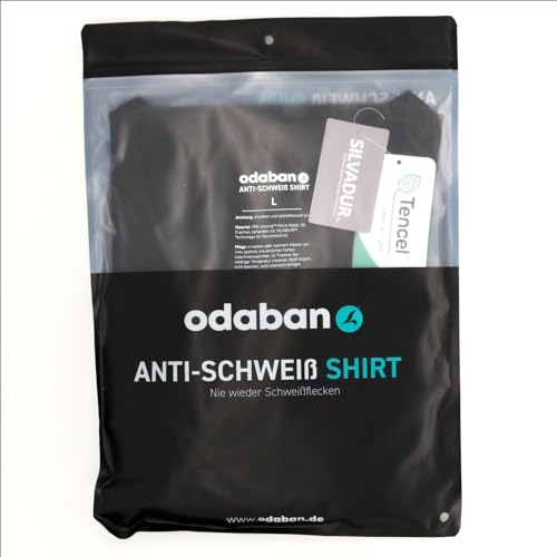 odaban® T-Shirt Anti-Transpiration Homme Noir, Taille XL, col V ajusté – vue 4