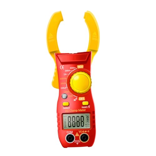 Luxshiny St170 Digital Clamp Multimeter Ac Current Tester High-Precision Voltage Ohm Amp Meter Electrical Repair Tool Yellow Without Battery Suitable for Electricians and Industrial Use