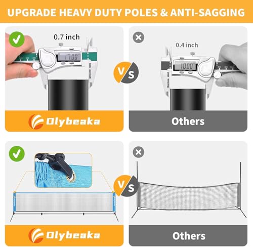 image for Olybeaka Portable Multi - Sport Net: Height - Adjustable for Picklebal