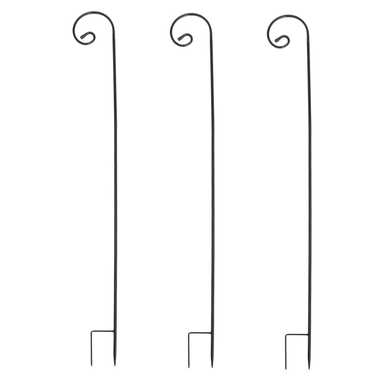 BCOATH 3pcs Iron Bird Feeder Stand Outdoor Shepherd Hook Sturdy Construction for Bird Feeder Station