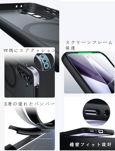 Image of For Galaxy A36 5G Case, Translucent Design, Shockproof, Back Mount, Magnetic, Compatible with MagSafe, Matte Case, US Military MIL Standards Certified, TPU+PC Material, Lightweight, Simple