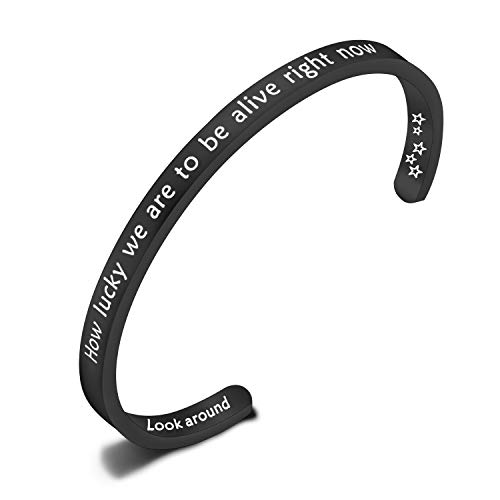 Lywjyb Birdgot Musical Gift Look Around At How Lucky We Are To Be Alive Right Now Bracelet (Look Around black)