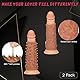 Penishülle Penismanschetten Penis Sleeve Mit Erhabenen Fleischigen Körner für Stimulation, Silikon Wiederverwendbare Penishülle für Penisverlängerung Sex Spielzeug für die Männer und Paara(2er Pack)