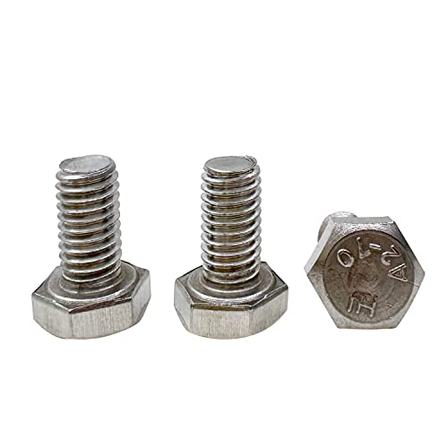 Image of M6 Hex Bolt, M6-1.0 x 12mm Hex Head Screw Bolts, 304 Stainless Steel, Fully Threaded, Plain Finish, Hex Tap Bolts 25 PCS (M6x12mm)