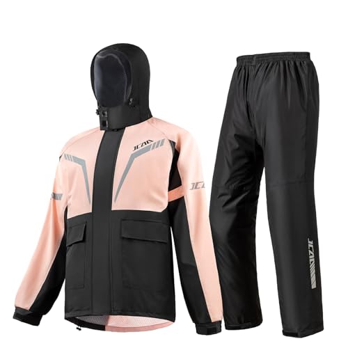 MOTOCENTRIC Motorrad Regenanzug für Damen,Rosa Wasserdichter Regenhose...