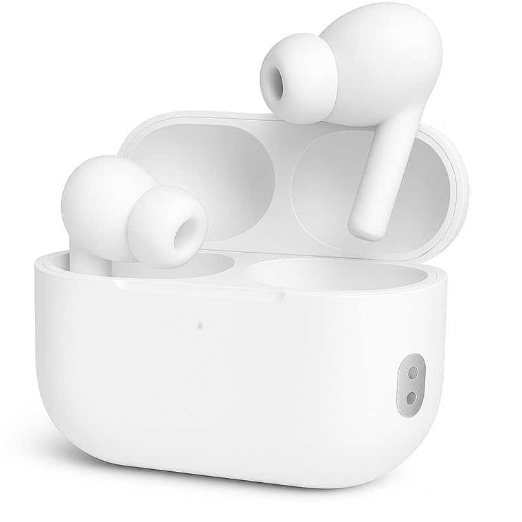 Image of Aerox Enterprise Aerox Enterprise Earbuds Wireless Earbuds Bluetooth 5.3 TWS Earphones Full Touch Control Headphone Built-in Microphone Premium Sound Quality With Long Battery Backup (White)