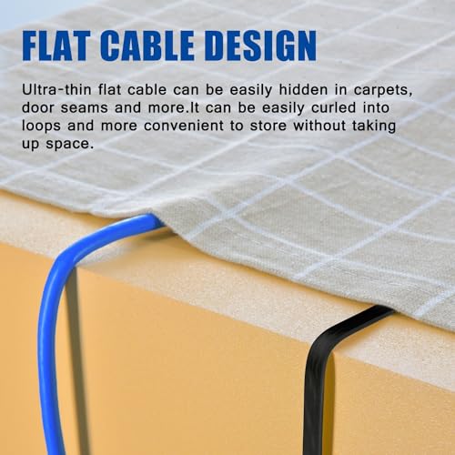 Cable Ethernet plano AEONS Cat 6 4 ft con RJ45 miniatura 4