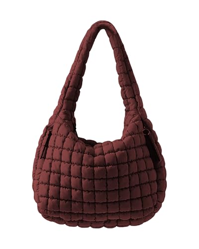 Image of Puffer Tote Bag, Quilted Tote Bag Crossbody Bags for Travel, Gym, Work