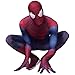 Adulte Superhero Spiderman Costume Cosplay Collant, Classique Extraordinaire Spiderman 3D Imprimé Collant Un Costume, Costume D'Halloween Carnaval Cosplay Red（Head and body apart）-XL