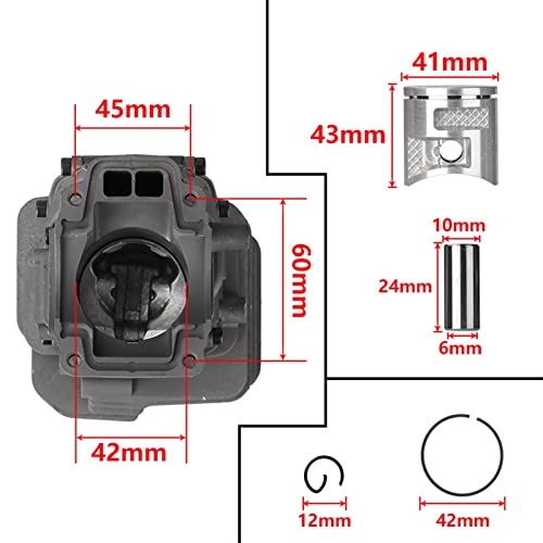 SEEDDFF Kettensägen-Zylinderkolben-Kit passend for Husqvarna 435 435E 440 440E Garden Assembly Ersatzteile Gartengeräte… – Bild 4