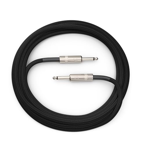 Image of D'Addario Custom Series Braided Instrument Cable, Black, 10'