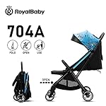 Royal Baby Leichter Kinderwagen mit kompakter Falte, Kleinkind Reise Kinderwagen für Flugzeug freundlich, Kleinkind Regenschirm Kinderwagen mit übergroßem Baldachin mit Sonnenblende, blau