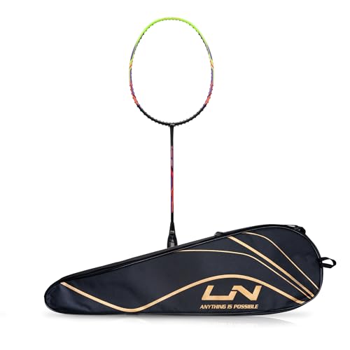 Raquette Li-Ning Turbo 99 en fibre de carbone de 84g avec sa housse complète de protection
