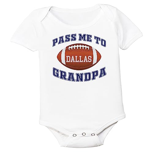 Future Tailgater Football Pass Me to GrandPa Baby Bodysuit for Dallas Fans