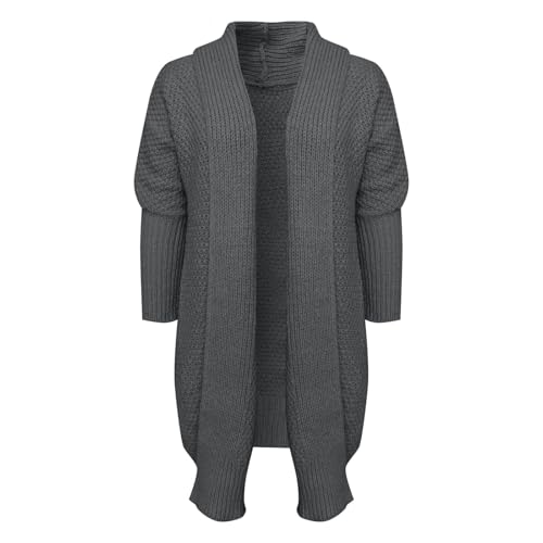 Women Long Cardigan Sweater Open Front Long Sleeve Waffle Knit Sweater Oversized Chunky Loose Coat Outwear3