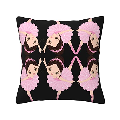 Ewmar Little Ballerina Dancing Girl Throw Pillow Covers Cushion Decorative Pillowcases For Sofa Couch Living Room Outdoor Home Decor #TOP25
