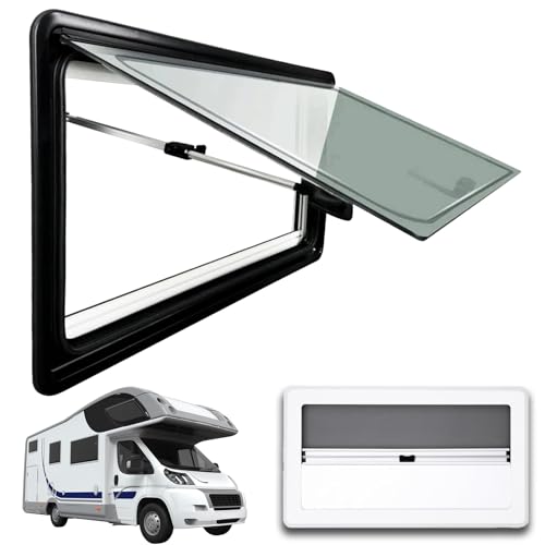 Poxvythb Fenêtre de camping-car, fenêtre de toit pour campeur, Vitres latérales pour Camping - CarFenêtres pour camping car avec store intégré et moustiquaire Pour caravane van et camping car