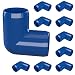 FORMUFIT F01290E-BL-10 90 Degree Elbow PVC Fitting, Furniture Grade, 1/2" Size, Blue (Pack of 10)