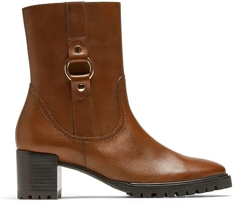 Rockport Women's Lagos Bootie Ankle Boot, Tan Leather, 7.5 | Image 3