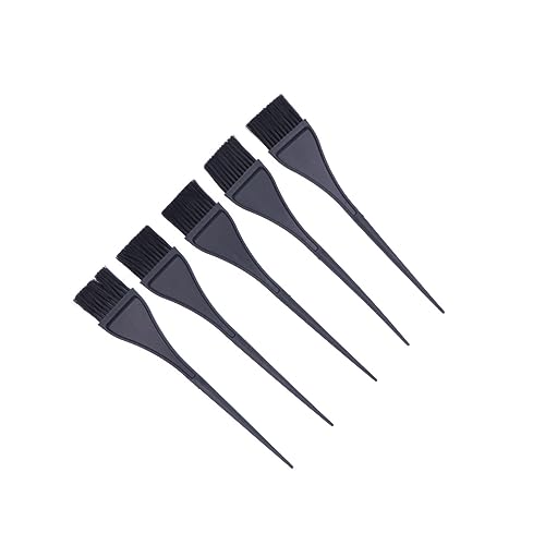 Gogogmee 5 Pièces Pinceau de Coloration Cheveux Professionnel Noir Applicateur Teintures et Soins pour Salon et Usage Maison