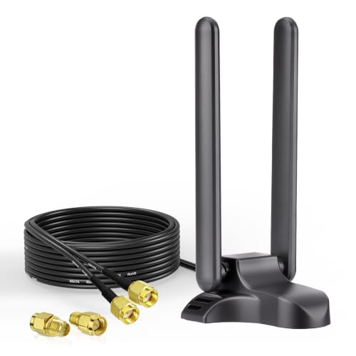 Bingfu Antenne WiFi 6E tri-bande magnétique 2.4GHz 5GHz 6GHz
