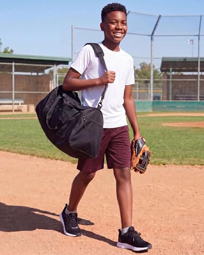 Image of Real Essentials 5 Pack: Boys' Dry Fit Basketball Shorts for Youth Kids Teens - Athletic Running Soccer Sports with Pockets