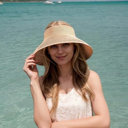 Visera para mujer con ala ancha para sol miniatura 2
