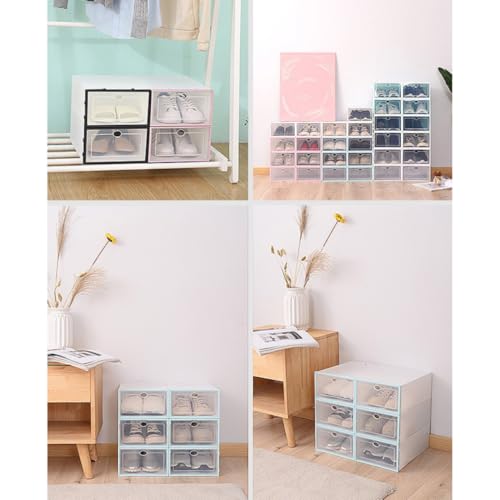 Boîte à chaussures transparente empilable plastique PP lot de 6