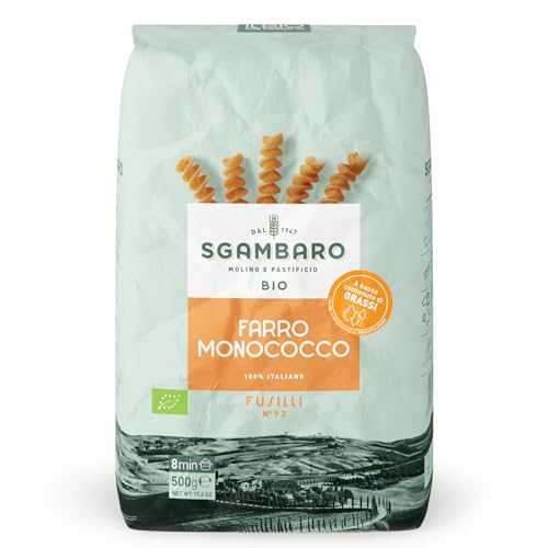 Sgambaro Pasta Bio Fusilli N.93-500 g Pasta con Farina di