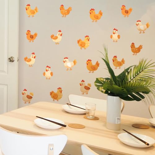 Vinilos decorativos de pared con animales tiernos, 9 piezas miniatura 3