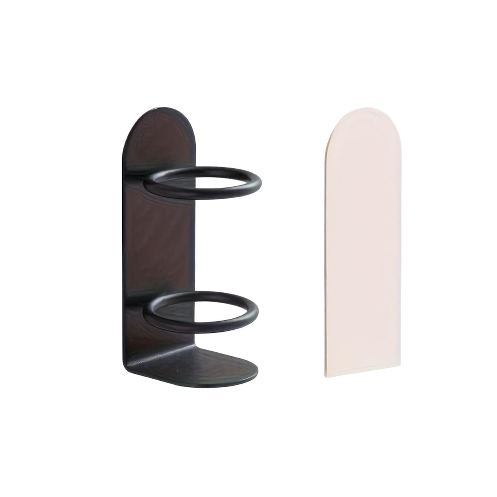 1pcs Punch-Free Wall Hanging Toothbrush Organizer, Multifunctional Shaver Storage Rack(1pc black)