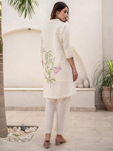 Image of INDO ERA Women's Cotton Floral Printed Kurta Set | Soft Fabric | Stylish Ethnic Suit,IEOUT11240XS | Cord Set For Women Cotton |