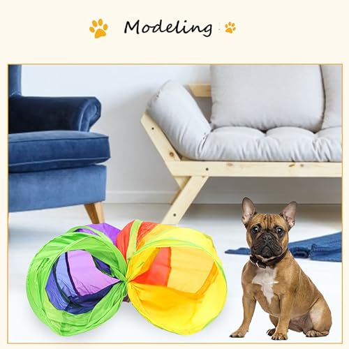 Icagy MSD115MUL01 Cat Tunnel For Indoor Cats Interactive, Rabbit Tunnel Toys, Pet Toys Play Tunnels thumb #6