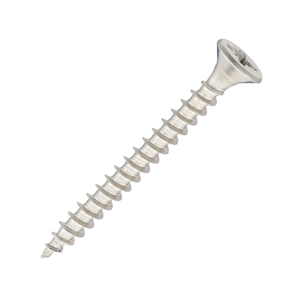 SiDAX | Stainless Steel Woodscrews | PoziDrive | Countersunk | A2 Stainless Steel | 4.0 x 40mm | Box 200 pcs (CHP04-040040) โ image 1