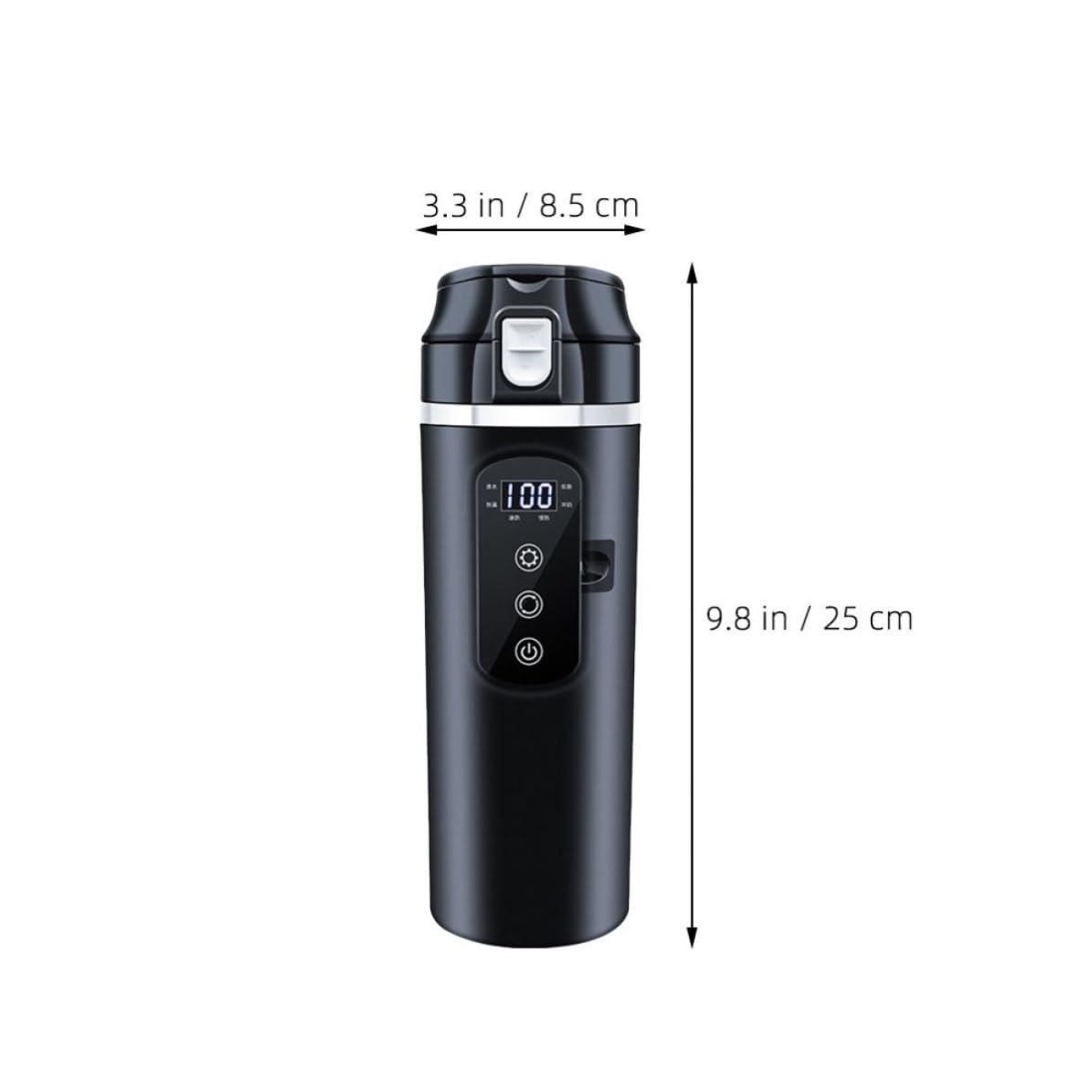 Hervidor de Agua Portátil para Coche 12v 24v 500ml Negro