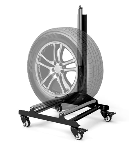 Ibstindus 360 Rolling Wheel Detailing Stand with Wheels Heavy Duty Steel Wheel Cleaning Stand for Tire Rim Polishing Ceramic Coating Car & Motorcycle Wheel Roller Stand