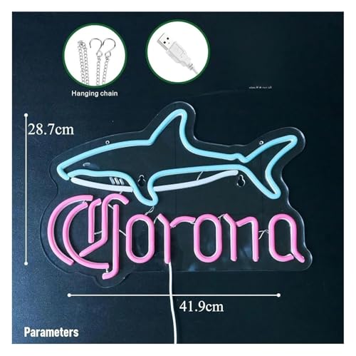 Néon LED baleine bleue intensité variable, cadeau idéal déco chambre