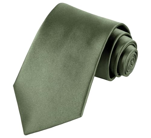 Image of TIE G Solid Satin Woven dyed Color Formal Black Necktie and Pocket Square Sets in Gift Box