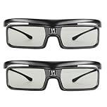 DLP Link 3D Glasses, 96/100/120/144Hz Rechargeable Active Shutter 3D Glasses Fit for LTV-2500 3000 Pro 3500 Pro 3D Projectors, for Vanish TV, 178° Viewing Angle