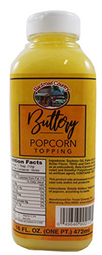 Backroad Country Buttery Popcorn Topping, 16 Ounce Bottle (One Pint)