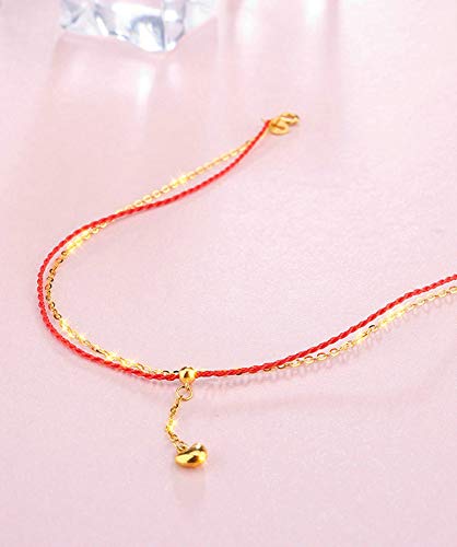 Tobillera de oro de 18 quilates KnSam una joya de lujo con perla para mujer 4