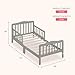 Dream On Me Classic Design Toddler Bed In Cool Grey, Greenguard Gold And JPMA Certified, Low To Floor Design, Two Side Safety rails, Non-Toxic Finishes, Wooden Nursery Furniture