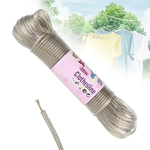 Bafumiu Ba30 Wäscheleine 30m Stahlkern