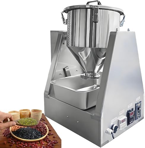 304 Stainless Steel Powder Mixer - Electric Dry Blender, 10L Capacity, 360° Rotation, Pure Copper Motor, Adjustable Speed for Nuts & Cereals Mixing
