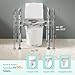 HOMEAL Raised Toilet Seat Riser with Handles for Seniors, 450LBS Heavy-Duty 3in1 Commode Chair for Disabled & Patients with Reinforced Frame & Protective Deflector, Built for Safety & Clean
