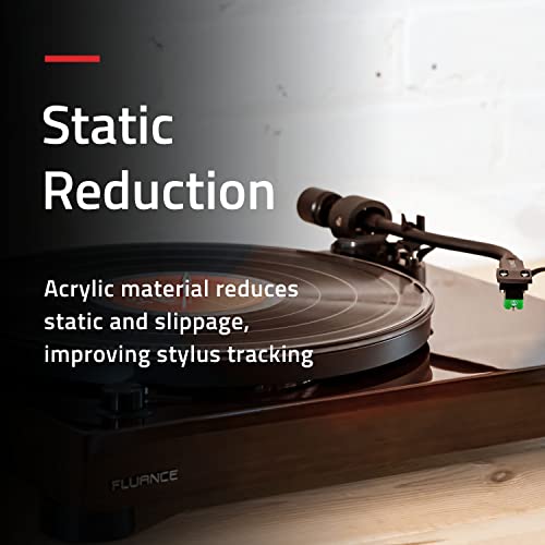 Fluance Acrylplatte für Plattenspieler – reduziert Vibrationen für verbesserte Klangklarheit für Schallplattenwiedergabe, antistatisch, präzise bearbeitet, kompatibel mit 30,5 cm (12 Zoll)