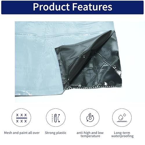 Image of Roof Tape Waterproof, 12.2 In x 16.4 FT /Roll, Polyethylene Propylene Sealing Tape Sandwiched Aluminum Mesh, for Junctions between Roofs and Walls, Areas around Chimneys, and Skylights etc