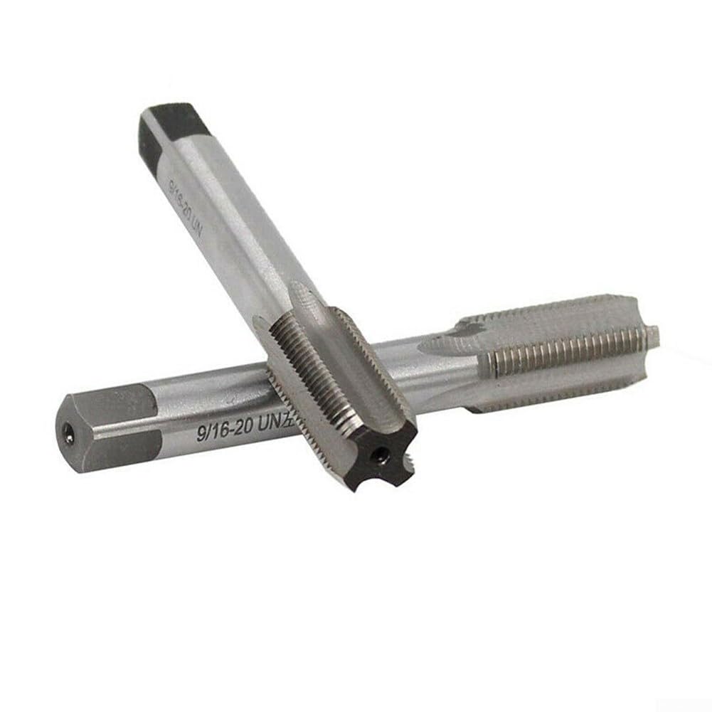 2PCS New 9/16'' - 20 Right & Left Hand Thread Tap HSS TPI For Bike Crank, Left and Right Hand Thread Taps, Thread Tap Pedal Repair Tool for Bike Crank Repair(9/16-20)